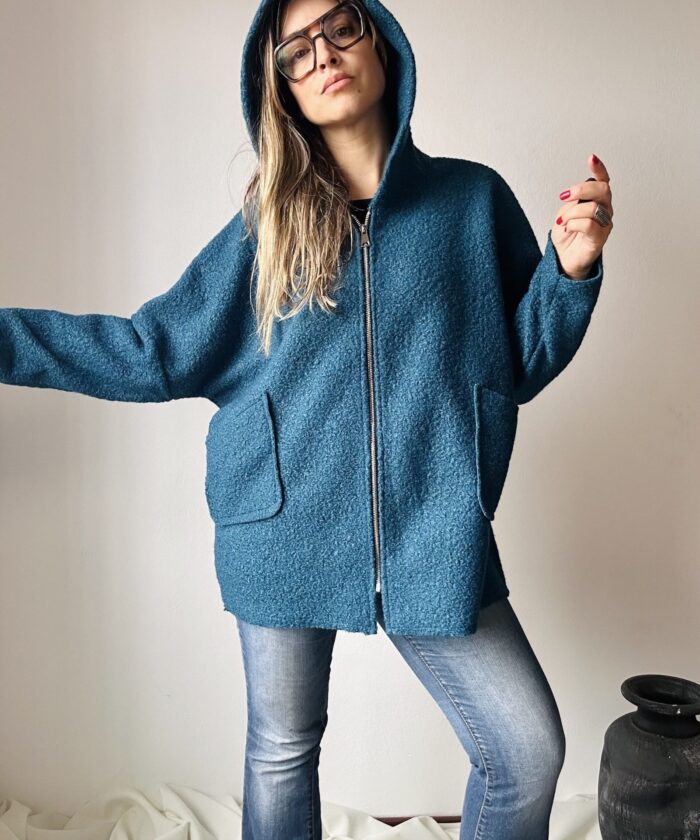 Campera  Bouclé con Cierre