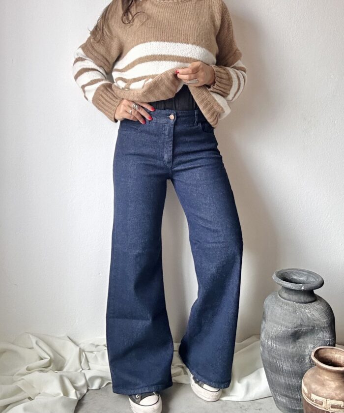 Jean Wide Leg con Licra