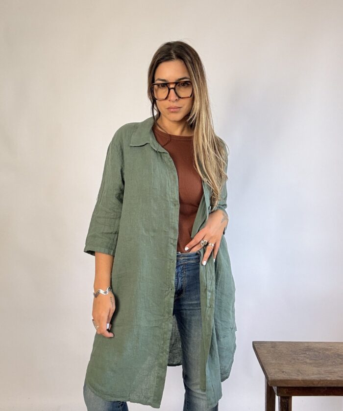 Camisa de Lino Larga